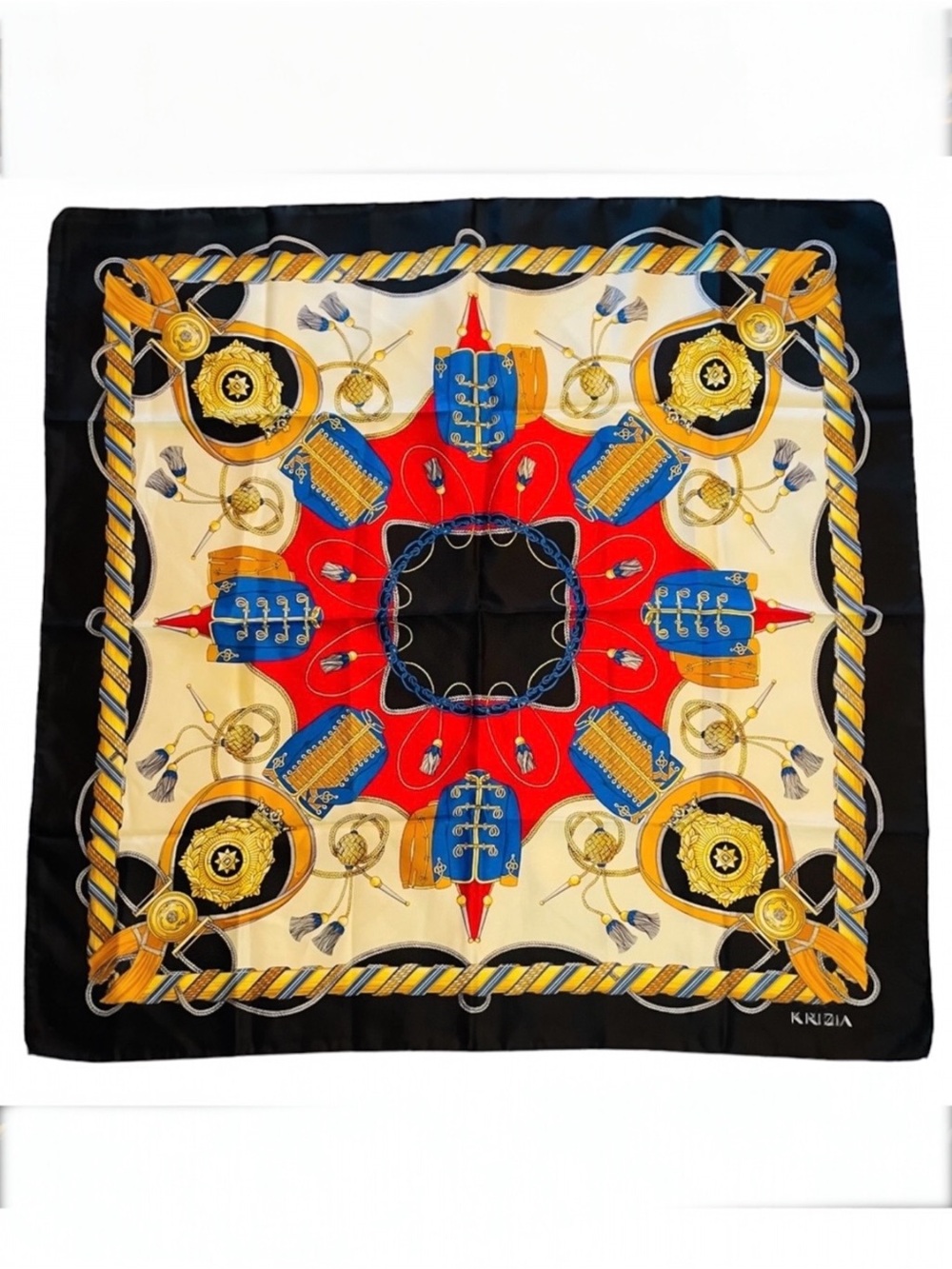 KRIZIA Silk Square Scarf 35x35